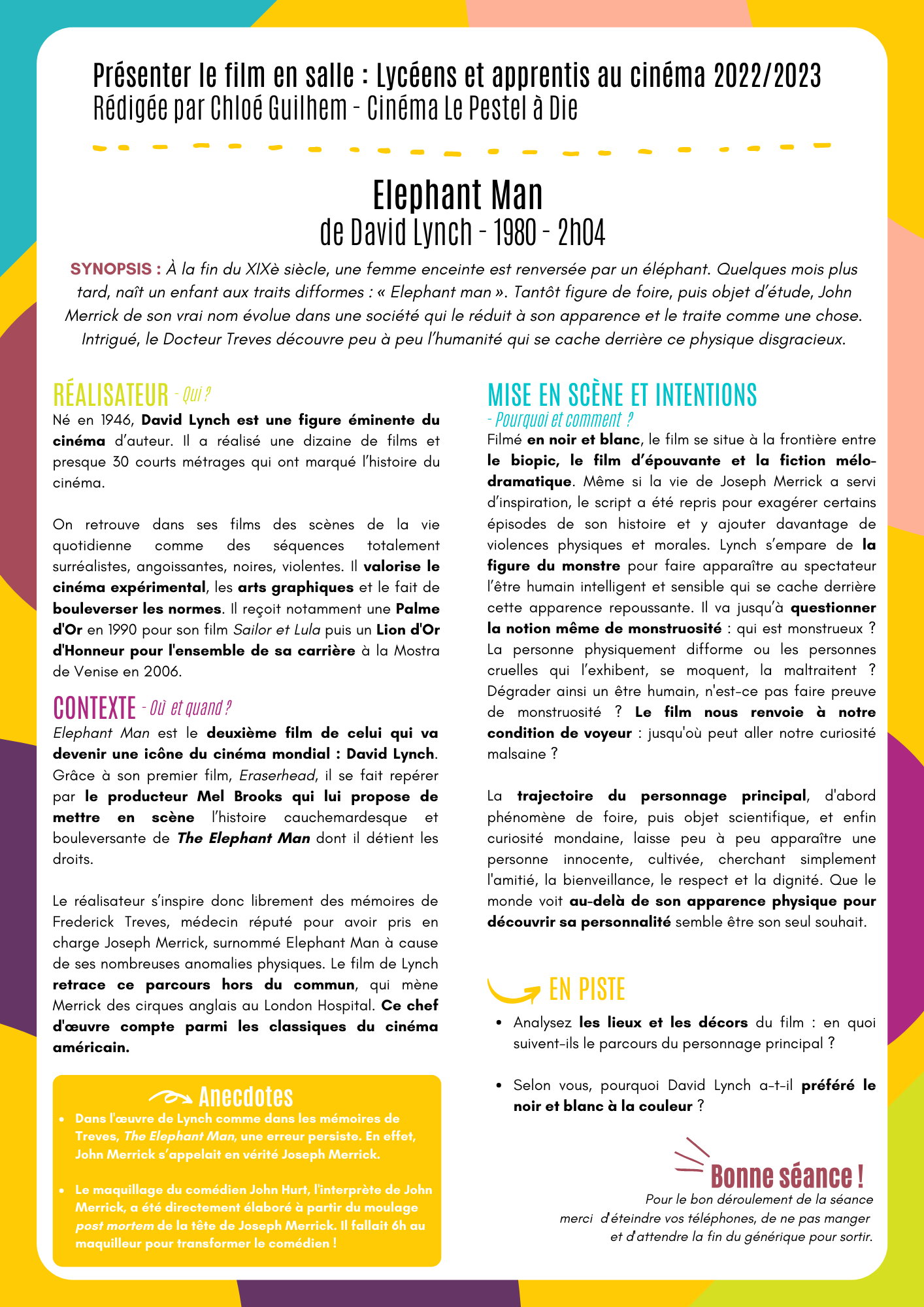Présenter le film en salle